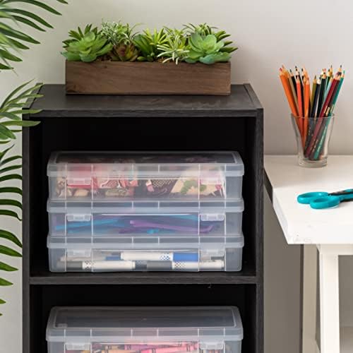 IRIS USA Clear Cases |Made in USA| Plastic Box Organizers (6-Pack)- Large - Image 7