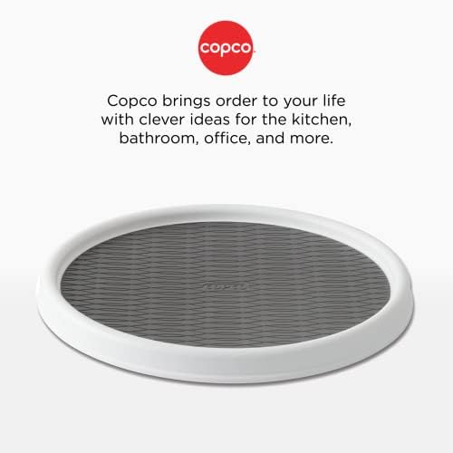 Copco Basics Non-Skid Pantry Cabinet Lazy Susan Turntable, 12-Inch, White/Gray, 1 Count (Pack of 2) - Image 7