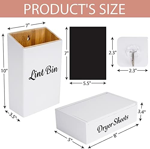 FJO 2 Pack Magnetic Lint Bin 10’’ x 7’’ and Dryer Sheet Holder 8’’ x 5’’ - Image 7