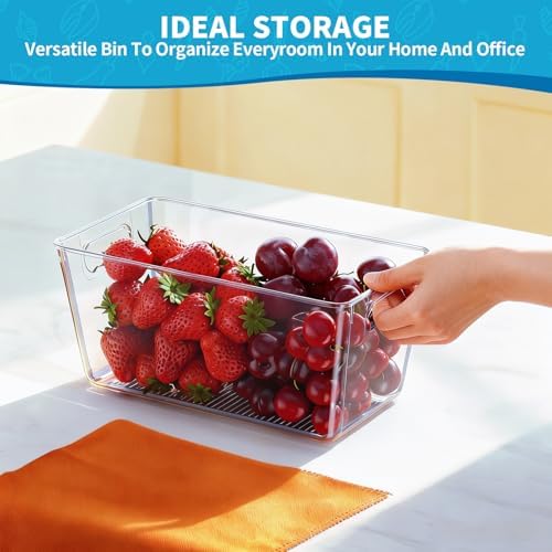Clear Fridge Organizer Bins with Handles, 6 Pack 9.5×5×4.5 Inch - Image 6