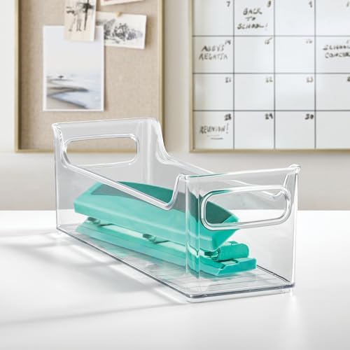 iDesign Stackable Plastic Pantry Bin with Handles, Clear - Image 6