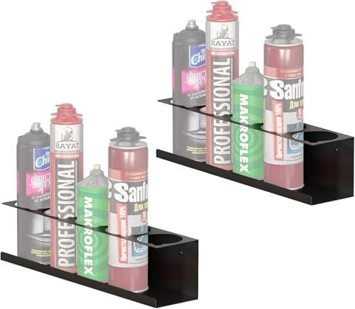 Heavy Duty Steel Spray Can Holder, Wall Mounted 4-Pack - Image 7