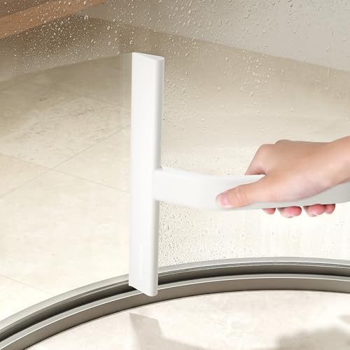 dancemoon JustHang Shower Squeegee with Built-in Hook, 10-Inch White - Image 6