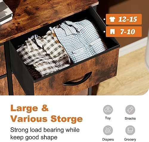 Sweetcrispy Dresser for Bedroom with 6 Drawers, Storage Tower Organizer - Image 6