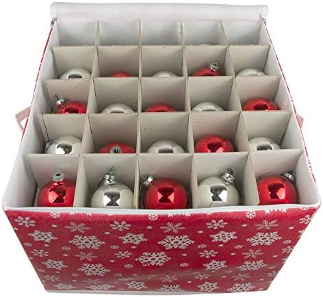 DII Christmas Ornament Storage Box with Dividers, Holds 75, 16x16x13 - Image 6