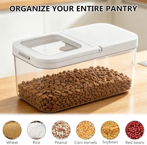 YEXEXINM Pet Food Storage Container with Lid & Scooper 5-7.5lbs/6L Dog Food Storage Container Clear Airtight Cat Food Storage Container BPA Free Dog Treat Container Store Dry Food for Pantry Kitchen - Image 7