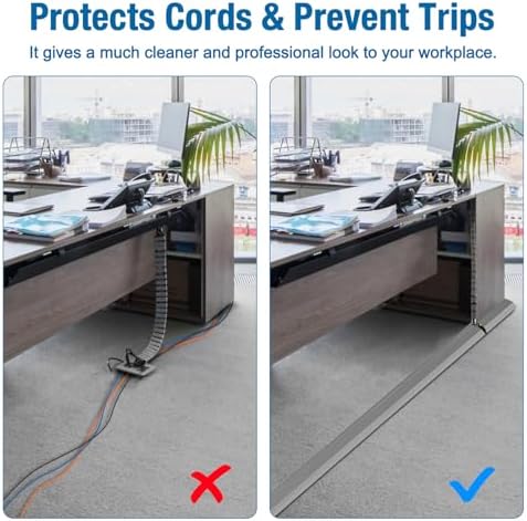 Eapele Floor Cord Cover 6.5ft Cord Covers for Wires on Floor, Heavy Duty Extension Cord Cover, Rubber Floor Cable Cover, Prevent Trip Hazard for Sidewalk Home Office Outdoor or Indoor Settings - Image 7
