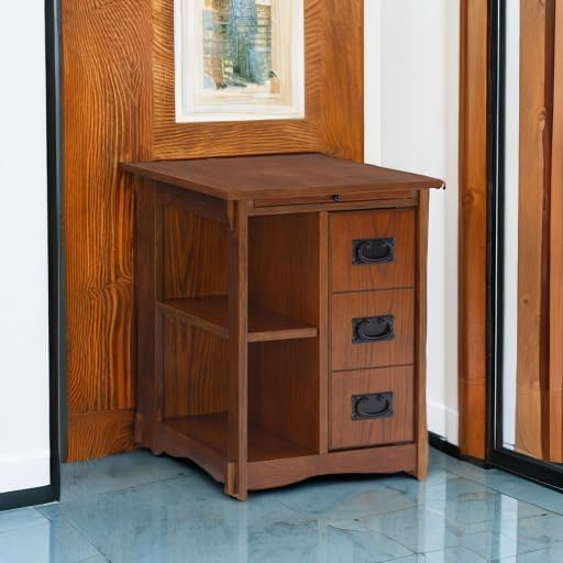 Powell Furniture Mission Oak Powell Magazine Cabinet Table, 22.5"L x 18.125"W x 24"H - Image 5