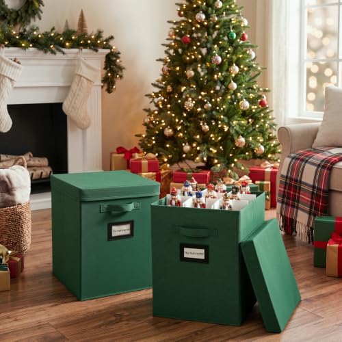 2 Packs Christmas Nutcracker Storage Box 16 Inch Hold 9 Nutcrackers Figurine Collectible with Dividers for Holiday Decor Carolers Santa Figure Nut Cracker Ornaments - Image 6