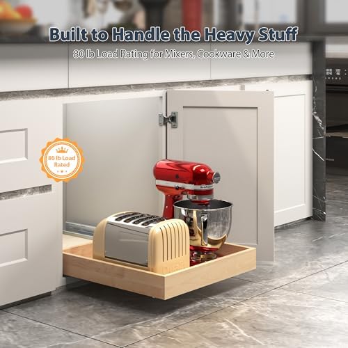 Pull Out Drawers for Kitchen Cabinets 17" W x 21" D Birch Wood - Image 6