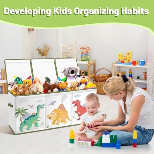 Toy Storage Box with Lids Extra Large Collapsible Toy Box Chest for Kids - Image 7
