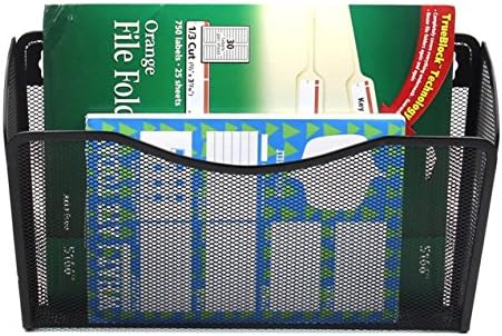EASEPRES 3 Single Pocket Mesh Hanging File Organizer, Vertical Wall Mounted Magazine File Holder, Mount Basket Mail Paper Document Folder Organizing for Office, Home and School, Black - Image 6