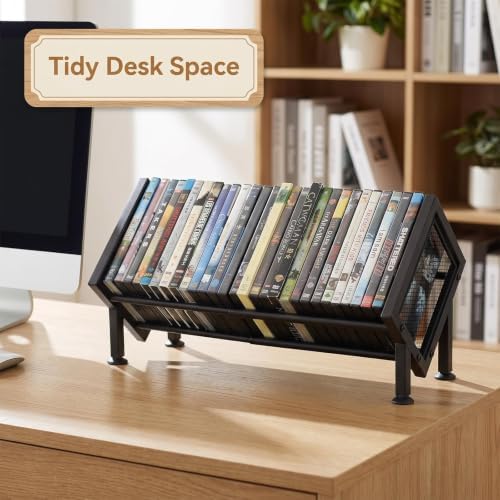 PUTNATRURE DVD Storage Rack, Expandable Game & Blu ray Case Display, 2 Pack - Image 6