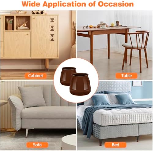 BAIPOK 36Pcs Round Chair Leg Floor Protectors for Hardwood Floors - Image 7
