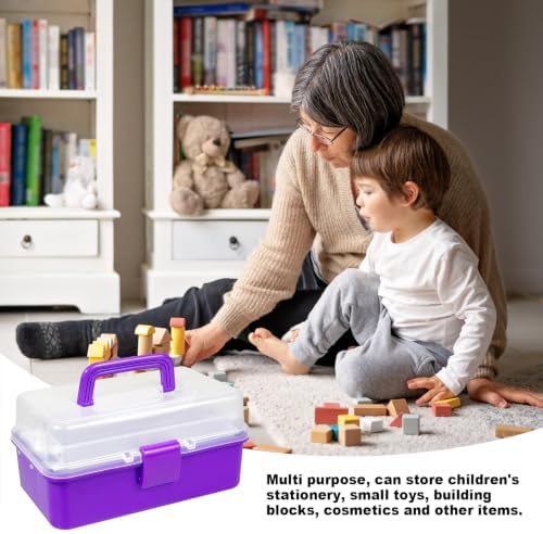 10Inch Tackle Box Organizer and Storage,Three-Layer Sewing Box With 2 Trays - Image 7