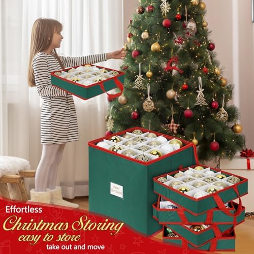 Christmas Ornament Storage Box Stores 64 Ornaments, Non-Woven - Image 7