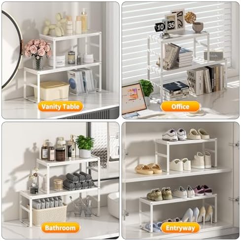 Expandable Kitchen Organizer Shelf, Cabinet Countertop Shelves - Image 6