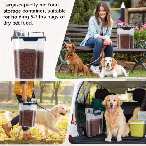 LEAWALK Cat Dog Pet Food Storage Container Up to 5-7Lbs BPA-free-Royal Blue - Image 7