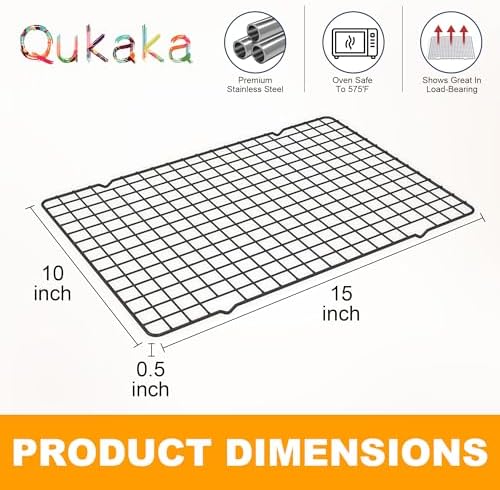 2 PCS Cooling Racks for Cooking and Baking, 10" x 15", Black - Image 6