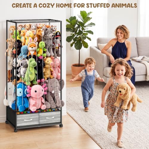 NomNest Large Stuffed Animal Storage, 53.3" Metal Stuffy Storage for Kids - Image 7