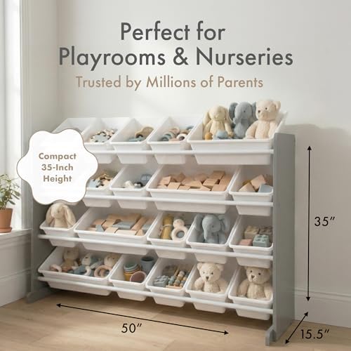 Humble Crew Kids Toy Organizer with 20 Bins, 4 Tier Storage for Playroom - Image 6