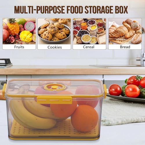 Gifhomfix Bread Box Airtight Bread Boxes for Kitchen Counter, Time Recording Bread Storage Container with Lid, Bread Holder for Homemade Bread, Toast, Bagel, Donut and Cookies - Image 6