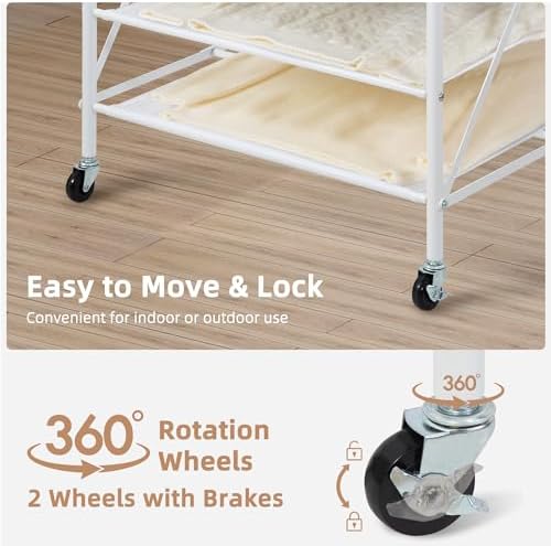 STORAGE MANIAC Sweater Drying Rack, Mesh Clothes Drying Rack, Stackable Laundry Drying Rack, Lay Flat Dryer for Delicates, Portable Dry Rack for Indoor or Outdoor, White, 5 Tier Foldable - Image 7
