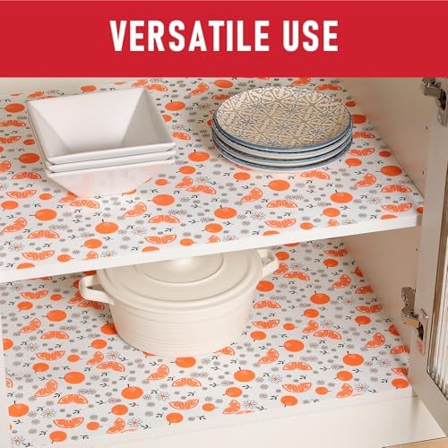Cooyes Shelf Liners, 2-in-1 Non-Slip Fridge Mats, Absorb Excess Moisture, No-BPA Multiple Sizes for Glass Shelves, Kitchen Cabinets, Drawers (17.7 W x 36 L Inches, Dasiy-6 Pack) - Image 6