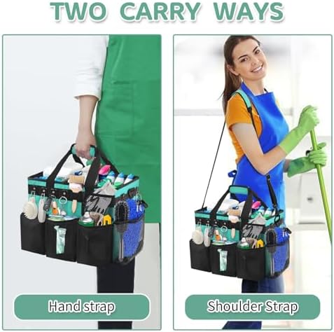 Boczif Cleaning Caddy Bag Wearable,Cleaning Caddy Supplies Organizer(Green) - Image 6