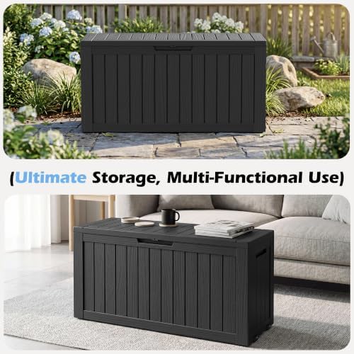 Outdoor Storage Box Waterproof, 82 Gallon Deck Box for Patio Storage - Image 6