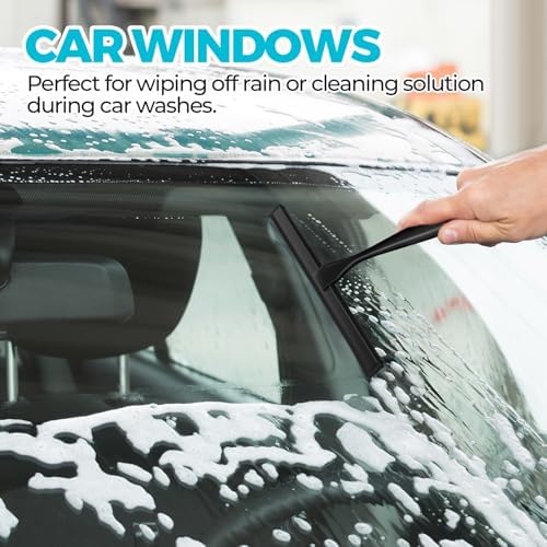 ALFLOD 2pcs Shower Squeegee for Glass Doors with Adhesive Hanging Hook Set - Image 6