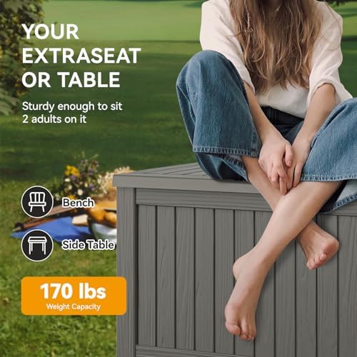 Outdoor Storage Box Waterproof, 180 Gallon Deck Box for Patio Storage - Image 6