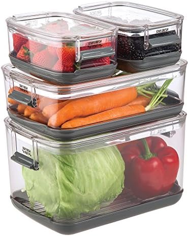Progressive International Prepworks by Progressive Produce ProKeeper, 3-Quart, Stay-Fresh Vent System, Small Peppers, Tomatoes (Pack of 6) - Image 6