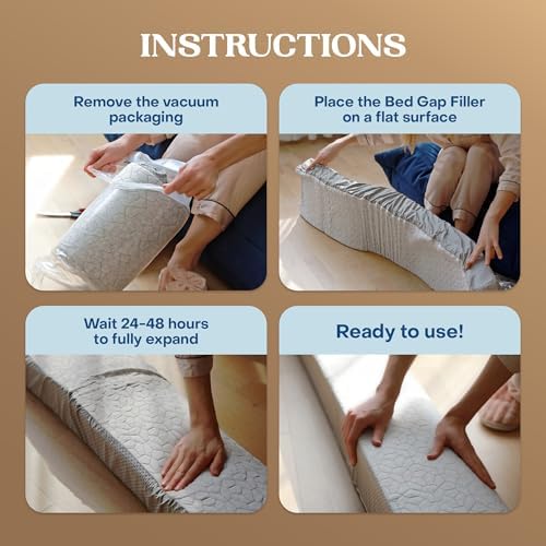 FeelAtHome King Bed Gap Filler, 0-8" Adjustable Headboard Wedge Pillow - Image 6