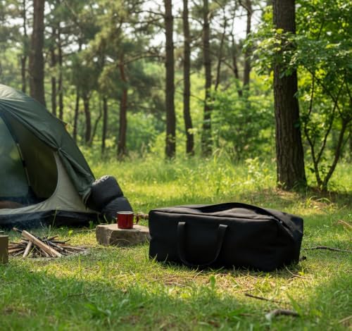 DoYiKe Extra Large Canvas Travel Duffle Bag Heavy Duty, Sports Duffel Military Camping Tent Storage 270L Black - Image 7