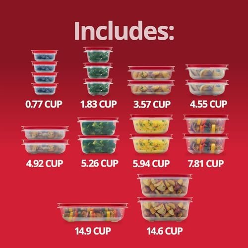 Rubbermaid EasyStore Containers, 44-Piece Set, Food Storage Containers with Lids - Image 6