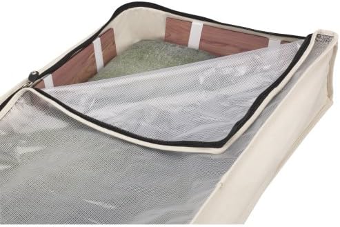 Household Essentials Cedarline Under Bed Storage Bag with Heavy‑Duty Cotton Canvas and Durable 3‑Sided Zipper, Natural Finish - Image 7