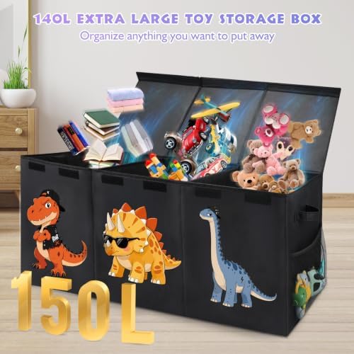 Extra Large Toy Box Storage Chest with Lid for Kids’ Room - 40x16x14'' - Image 6