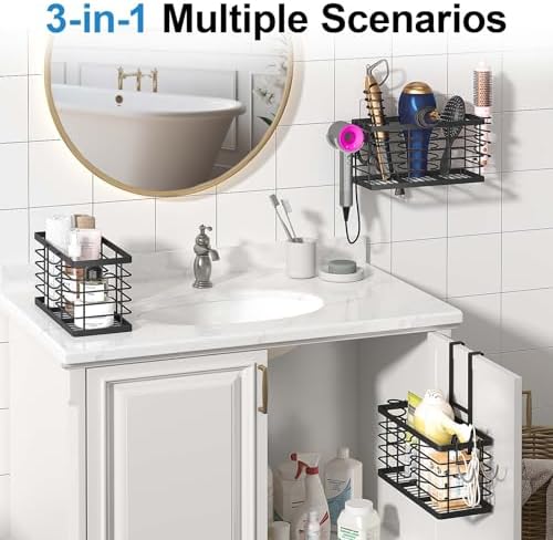 2026 Upgraded 3-in-1 Universal Hair Tool Organizer, XL Size, Black - Image 6