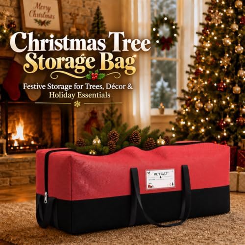 Christmas Tree Storage Bag, Fits 10-12 Ft Artificial Trees, Red - Image 6