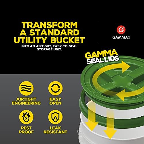 GAMMA2 Gamma Seal Lid - Pet Food Storage Container Lids - Fits 3.5, 5, 6, & 7 Gallon Buckets, Green, Made in USA - Image 6