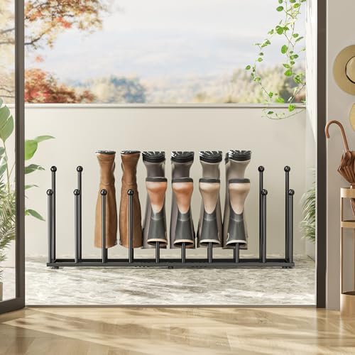 Freestanding Boot Rack, Shoe Storage Organizer Fit for 10 Pairs, Black - Image 7