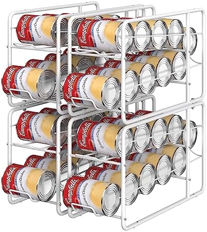 MOOACE 4 Pack Can Organizer for Pantry, Stackable Soda Can Dispenser Rack - Image 6