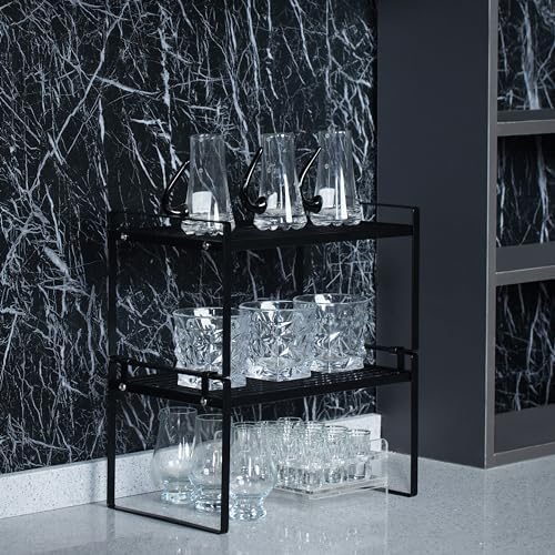 Shantton Cabinet Shelf Organizer, Pantry Shelf Rack, Black 13.1x10.6x7.3 - Image 6