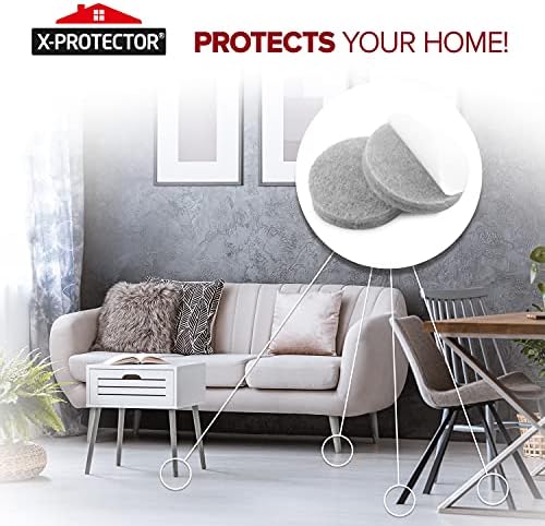 235 pc Gray Felt Furniture Pads X-Protector Huge Quantity of Furniture Pads - Image 6