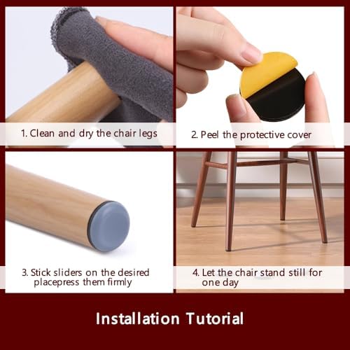 Furniture Sliders for Carpet and Hardwood Floors Adhesive Furniture Glides Self-Stick Furniture Sliders Pads (rectangular15*75mm,12) - Image 6