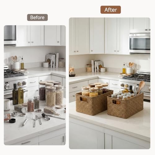 StorageWorks Wicker Baskets for Storage, Woven Baskets for Organizing - Image 6