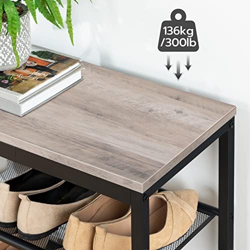 HOOBRO Shoe Bench, 3-Tier Shoe Rack,Industrial Shoe Organizer Storage Bench - Image 6