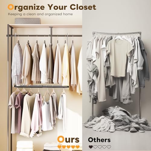 Mavivegue 2 Pack Adjustable Closet Rods for Hanging Clothes - Image 7