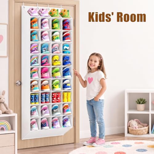 UVIAHOMI 30-40 Pairs Over the Door Shoe Organizer, 10-Tier Door Shoes Rack - Image 7